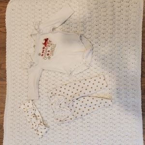 Baby Essentials Christmas outfit. 3-6 mos.